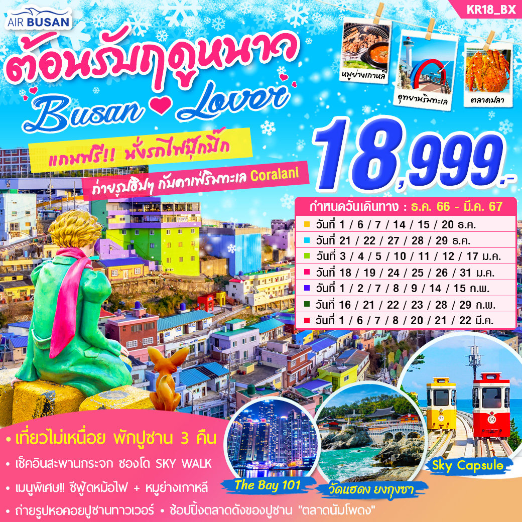 KR18_ทัวร์เกาหลี BUSAN LOVER 5 วัน 3 คืน บิน BX