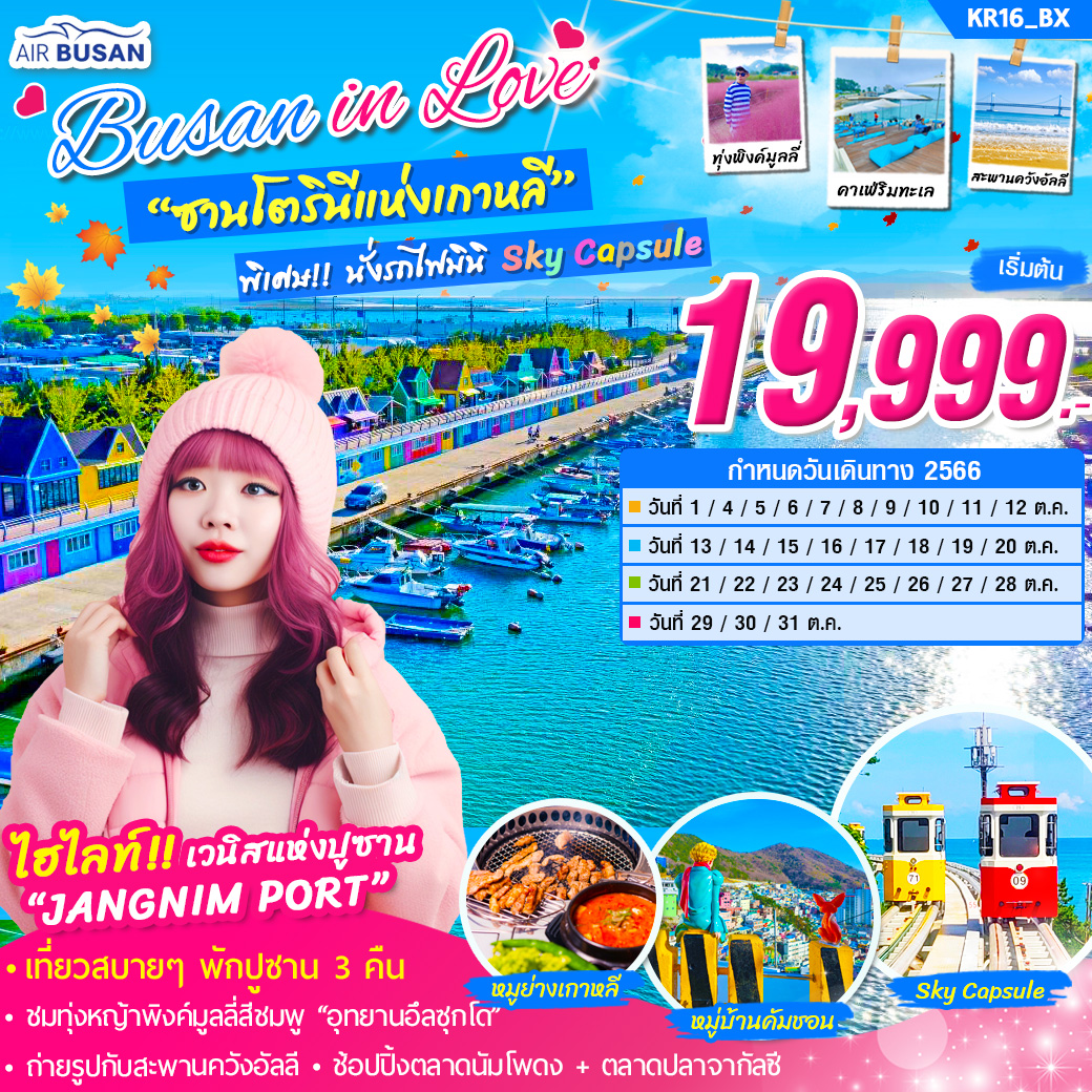 ทัวร์เกาหลี Busan in Love ซานโตรินีแห่งเกาหลี 5วัน 3คืน